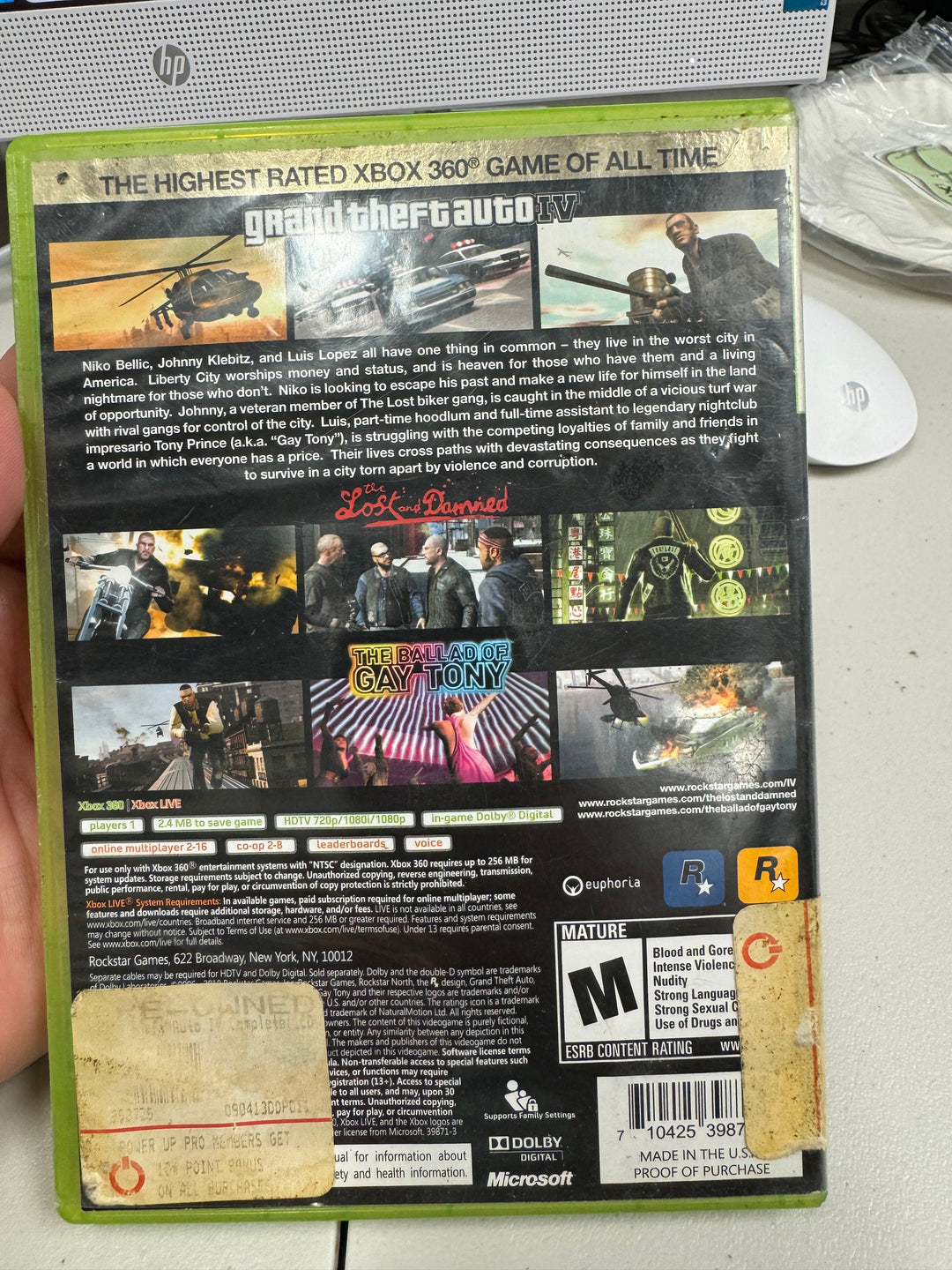 NO GAME (Case ONLY) Grand Theft Auto IV 4 and Episodes From Liberty City -Xbox 360 m7124