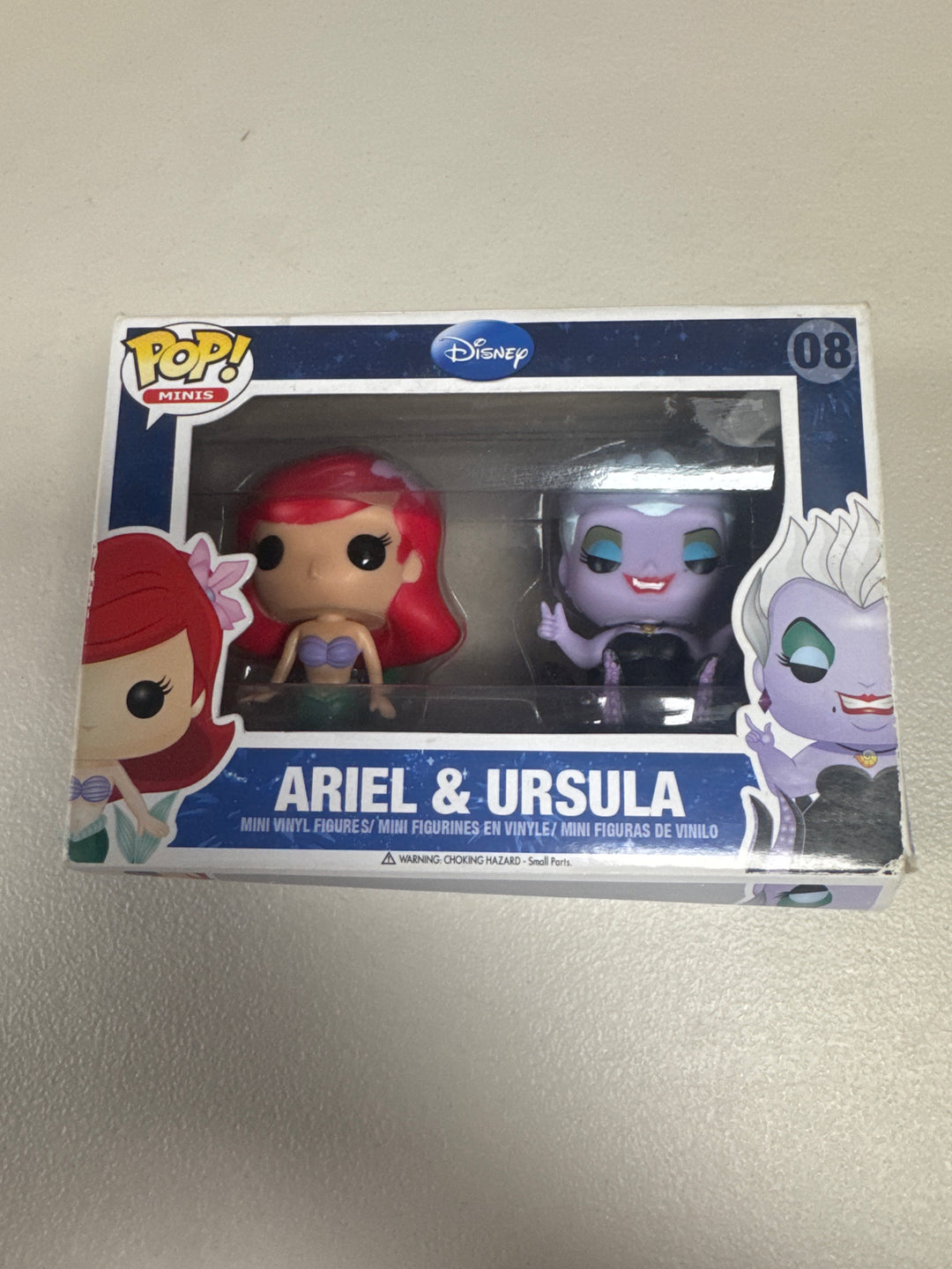 Funko Pop! Mini Ariel and Ursala 2 Pack #08 CRUSHED BOX Disney The Little Mermaid FP71626