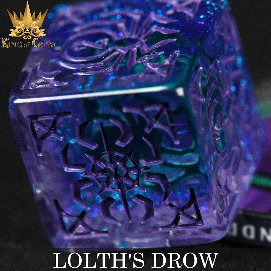 King of Crits Lolth's Drow - 11 Dice Set NE4226