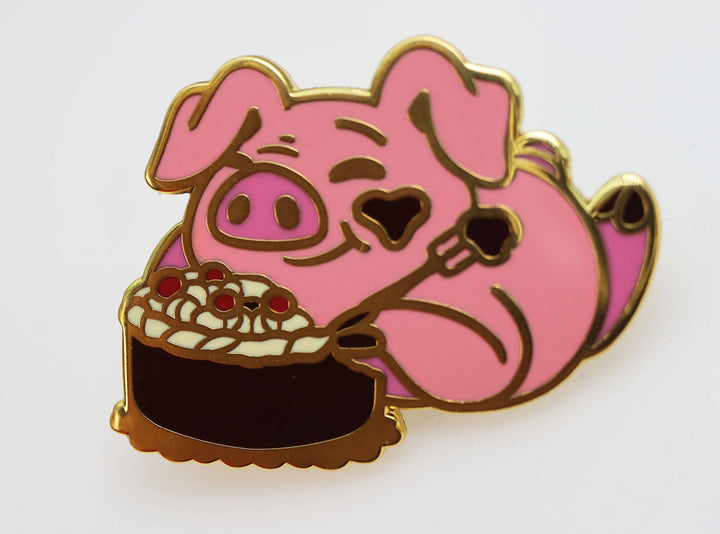 Pastry Pets: Chocolate Cake Piggy - Pin & RPG Dice Set - NE043026