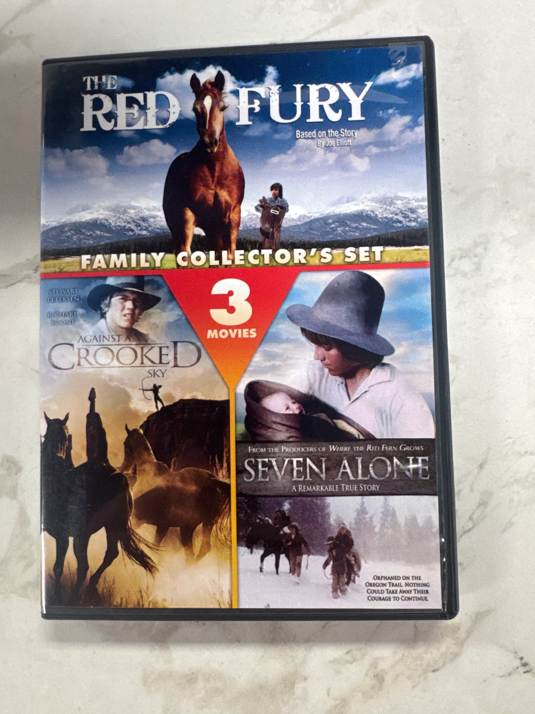 Three Movies: The Red Fury/ Against a Crooked Sky/ Seven Alone - DVD PM9826