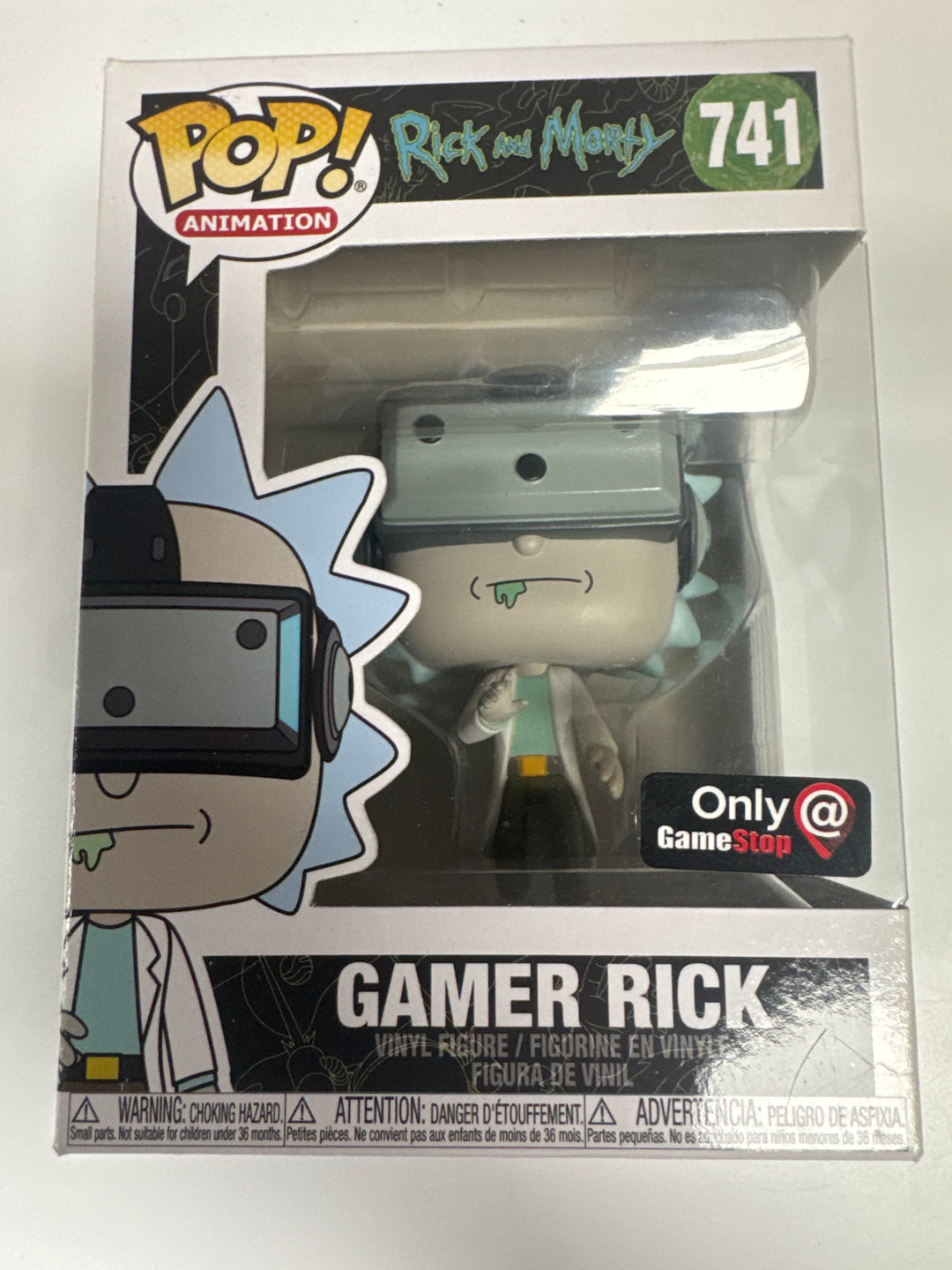 Funko Pop! Gamer Rick #741 Gamestop Damaged Box Rick and Morty FP73026