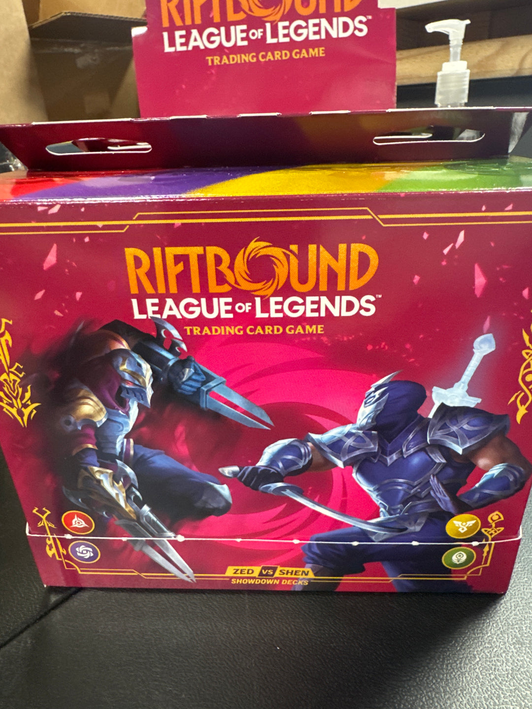 Riftbound TCG: Set 4- Vendetta- Showdown Decks Display- Zed vs Shen