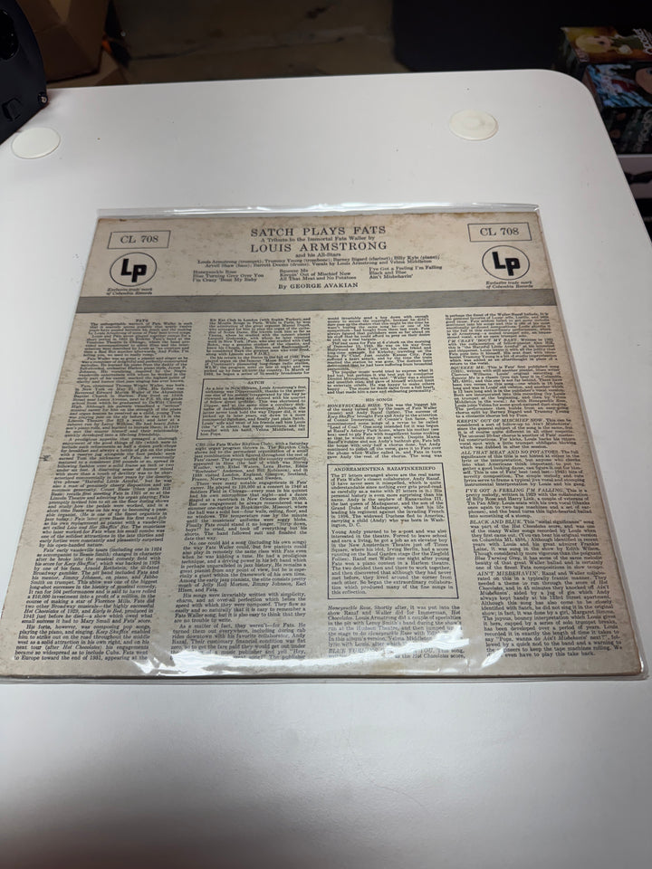 A Tribute to Fats Waller By Louis Armstrong  - (NM Condition) Vinyl Record VR32326