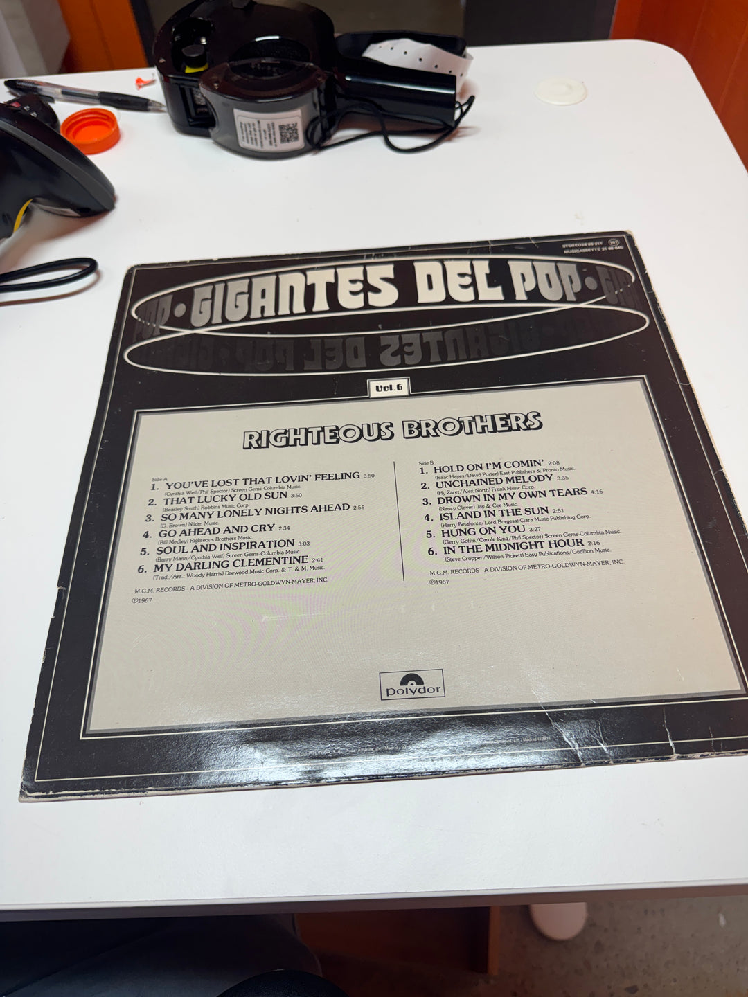 The Righteous Brothers - Gigantes Del Pop (NM Condition) Vinyl Record   VR31726