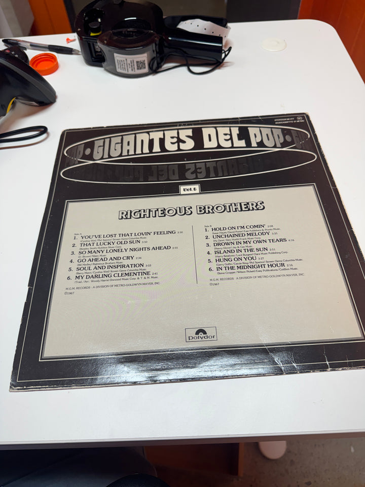 The Righteous Brothers - Gigantes Del Pop (NM Condition) Vinyl Record   VR31726