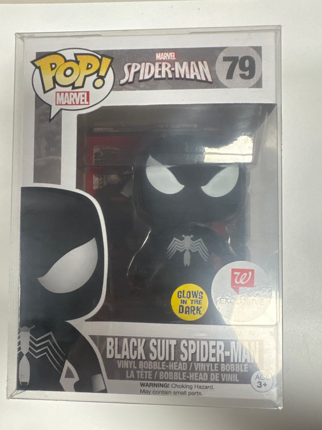 Funko Pop! Black Suit Spider-Man GITD Walgreens Marvel Spider-Man FP73026