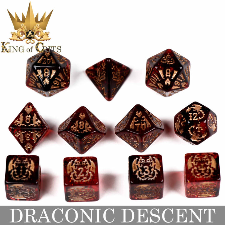 King of Crits Draconic Descent - 11 Dice Set NE4226