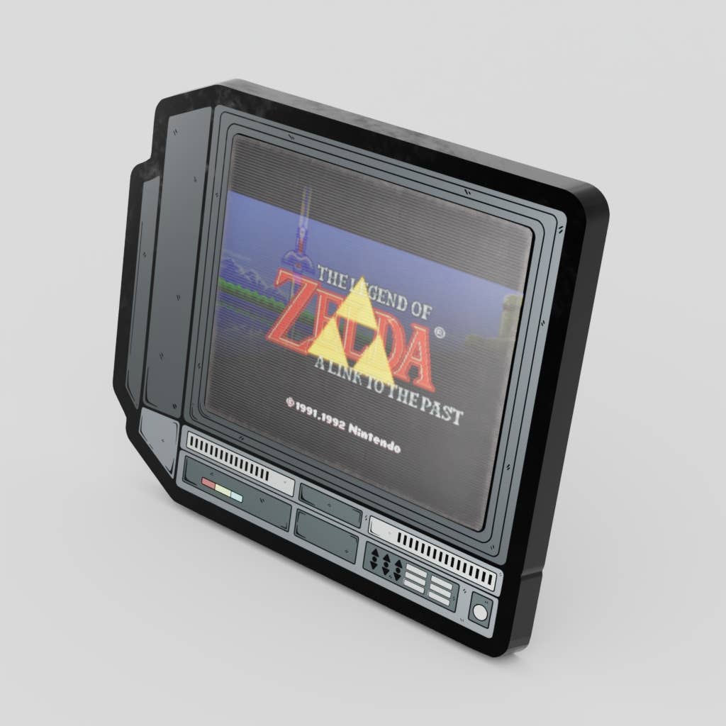 2.5" Lenticular Zelda Link To Past CRTV Enamel Pin - NE32726