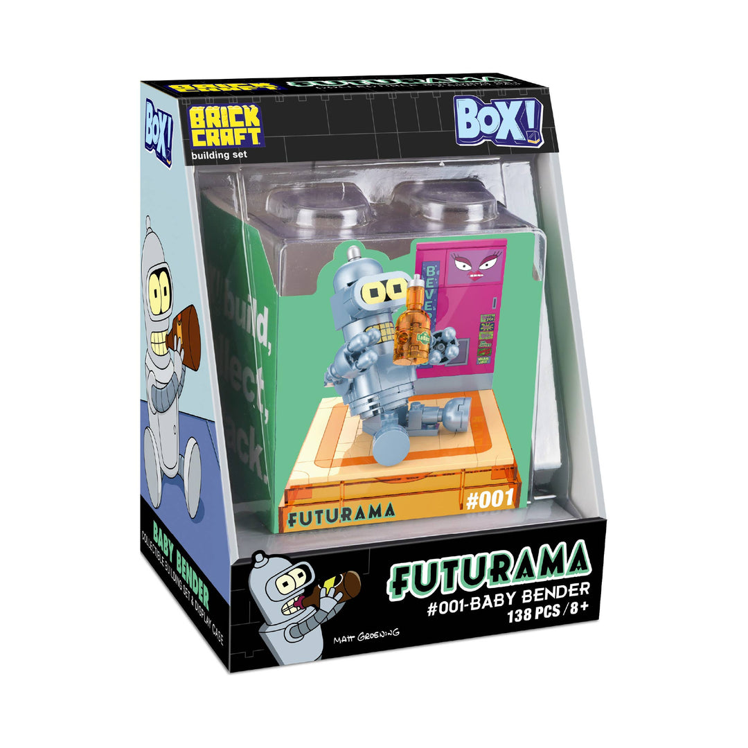 BrickCraft Futurama Baby Bender Box! Collectible Display Cube - NE33126