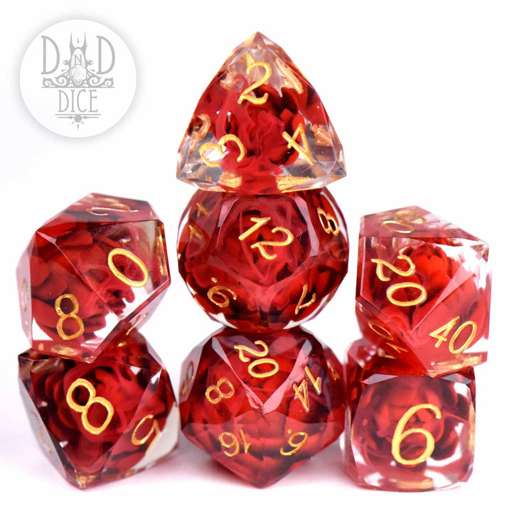 King of Crits Roses are Red (Handmade) Dice Set NE4226