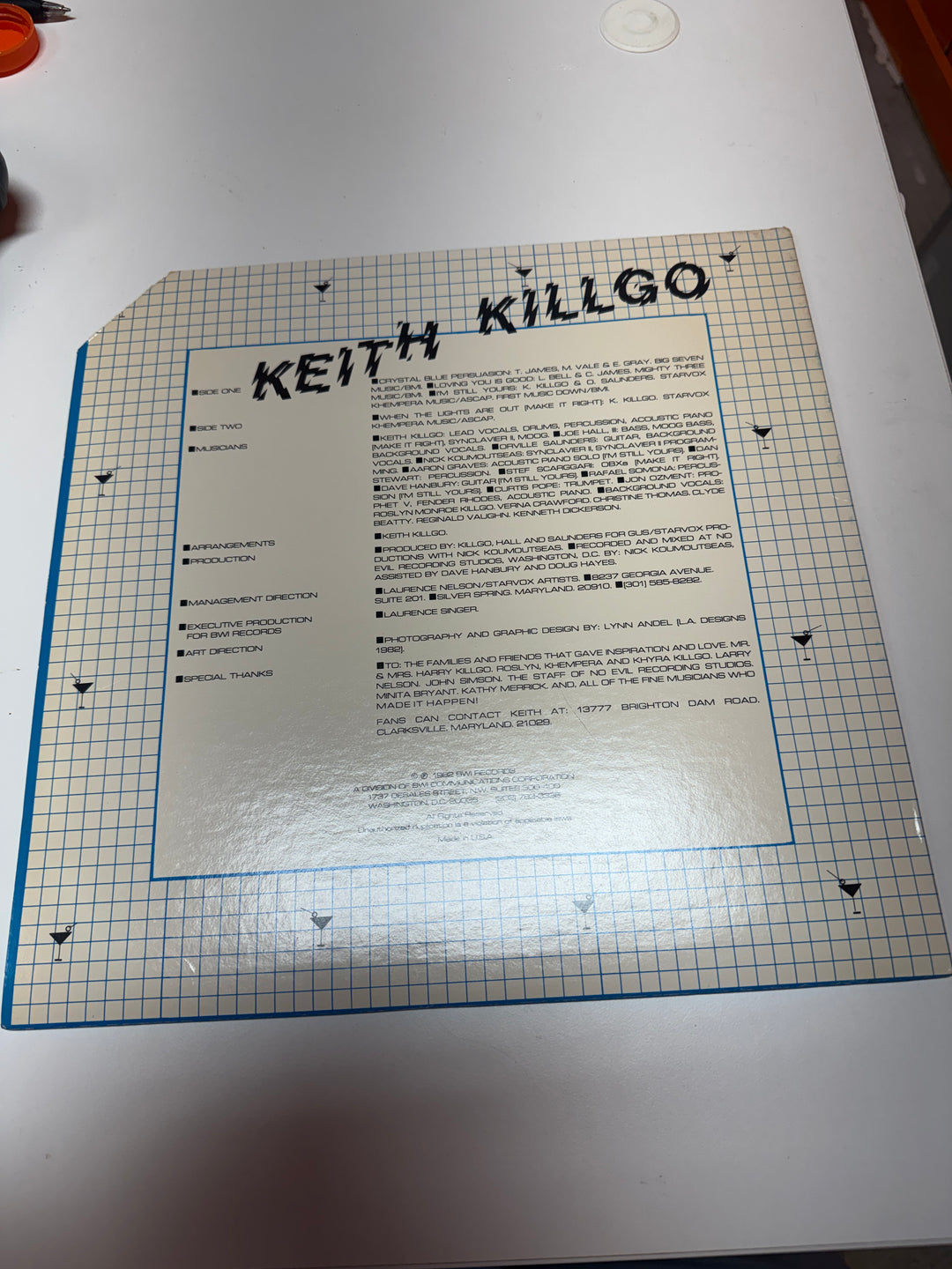 Keith Killgo S/T (NM Condition) Vinyl Record   VR31726