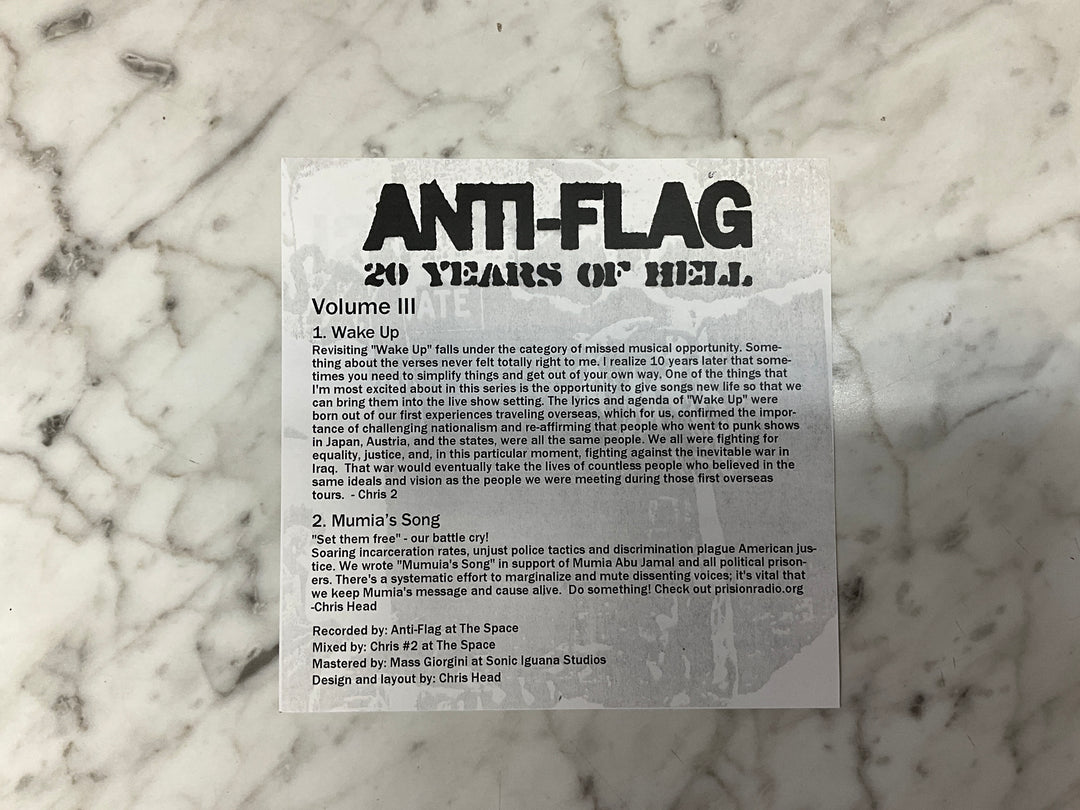 Anti-Flag / Worship This! - 20 Years of Hell: Volume 3 (December 2013 Yellow Translucent Vinyl, Numbered) Very Good Plus VR101726
