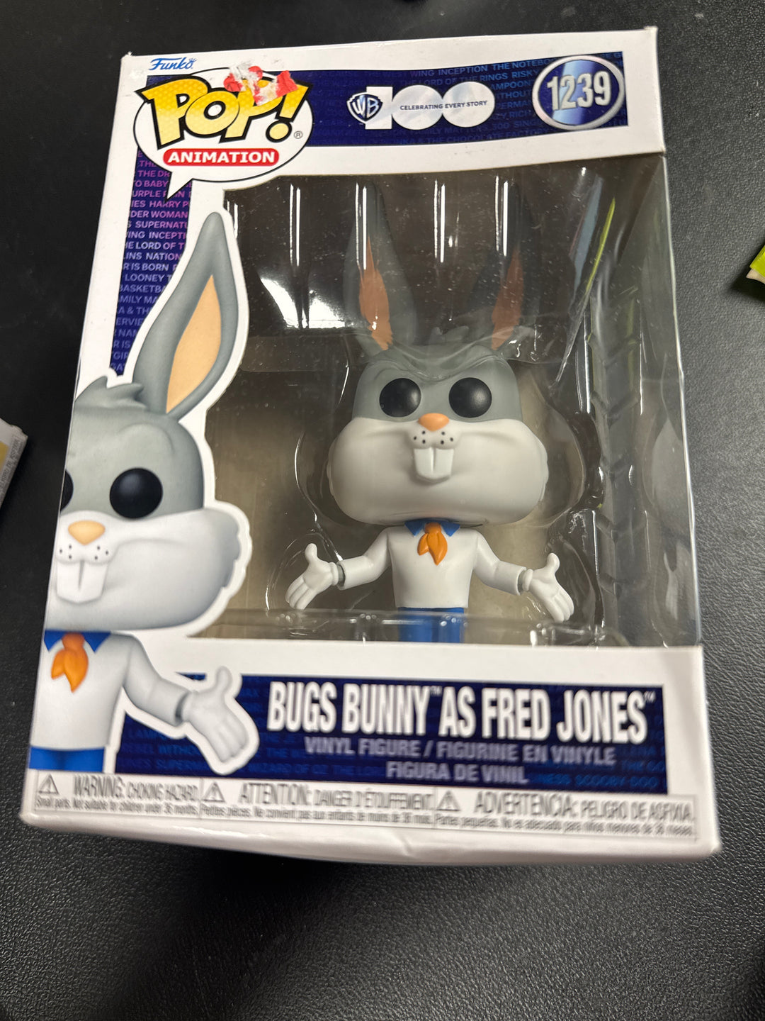 Funko Pop! Bugs Bunny As Fred Jones Looney Tunes WB 100 SQUISHED BOX FP61626