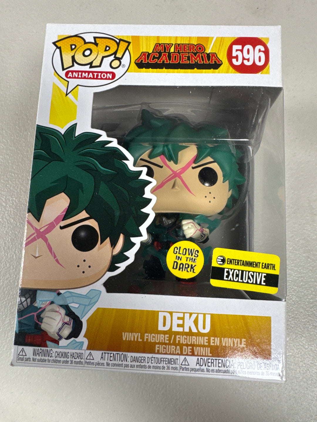 Funko Pop! Deku #596 GITD Entertainment Earth My Hero Academia FP82826
