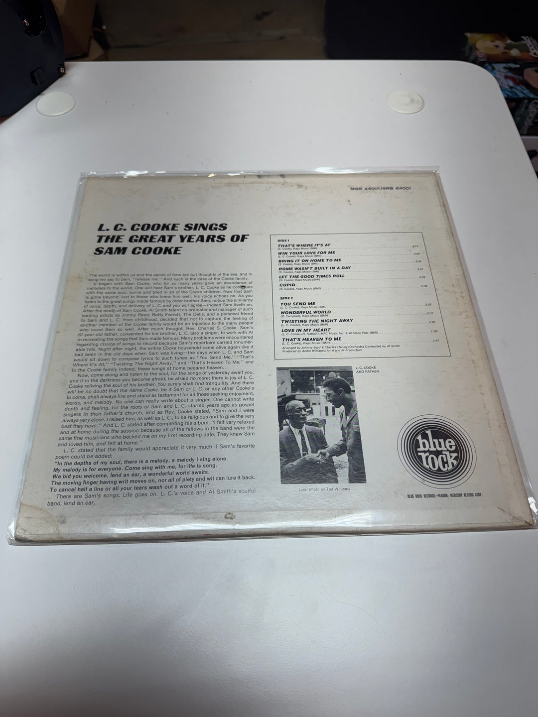 L.C. Cooke - Sings the Great Years of Sam Cooke - Mono - (NM Condition) Vinyl Record   VR32326