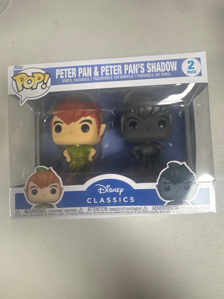 Funko Pop! Peter Pan and Peter Pan's Shadow 2 Pack Disney Classics BOX DAMAGED  FP92526