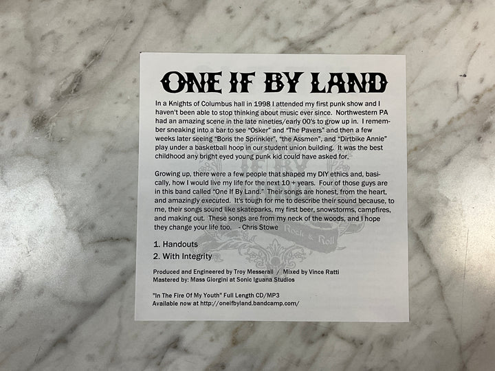 Anti-Flag / One If By Land - 20 Years of Hell: Volume 4 (February 2014 Green Translucent Vinyl, Numbered) Very Good Plus VR101726