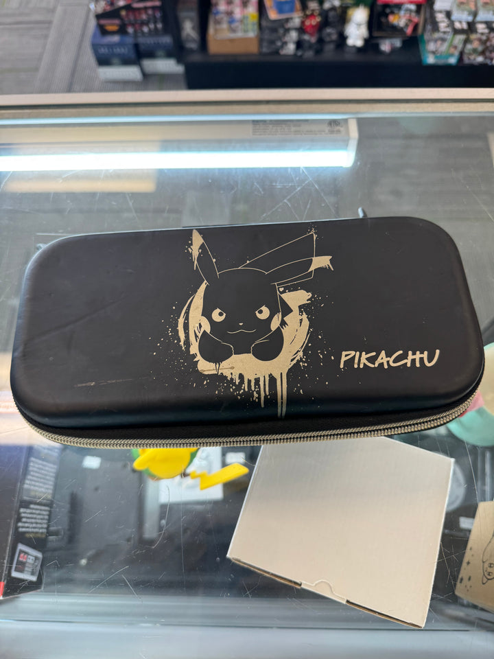 Pokemon Pikachu Black Nintendo Switch/ Lite Carrying Case Pre-Owned  31325