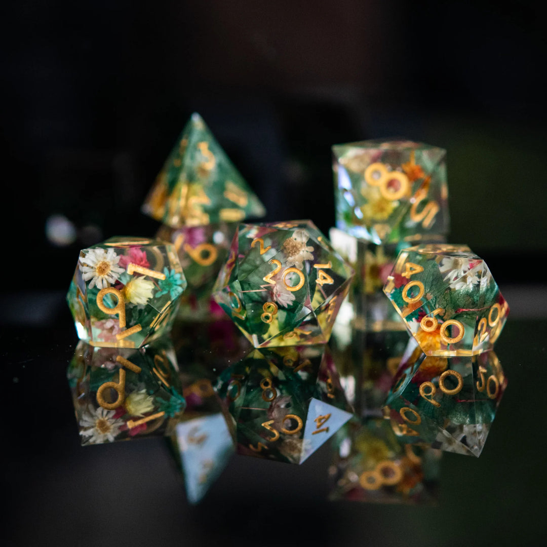Botanical Gardens Sharp-Edged Dice Set - Misty Mountain Gaming MM51926
