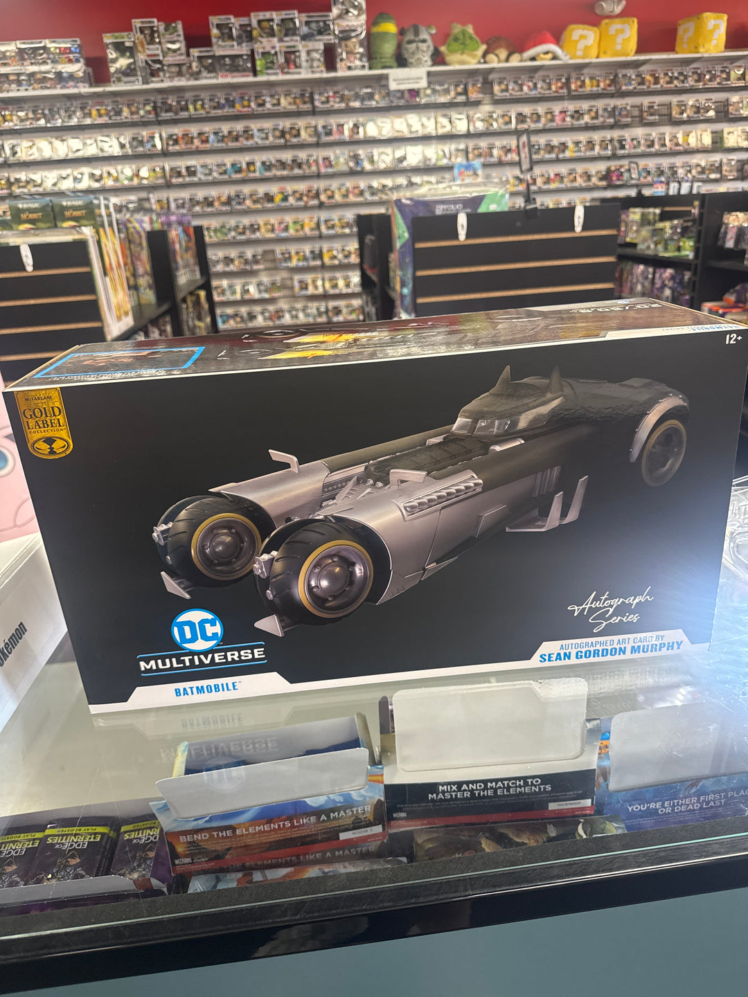 McFarlane DC Multiverse White Knight Batmobile Batman SDCC 2024  Gold Autographed NT91526
