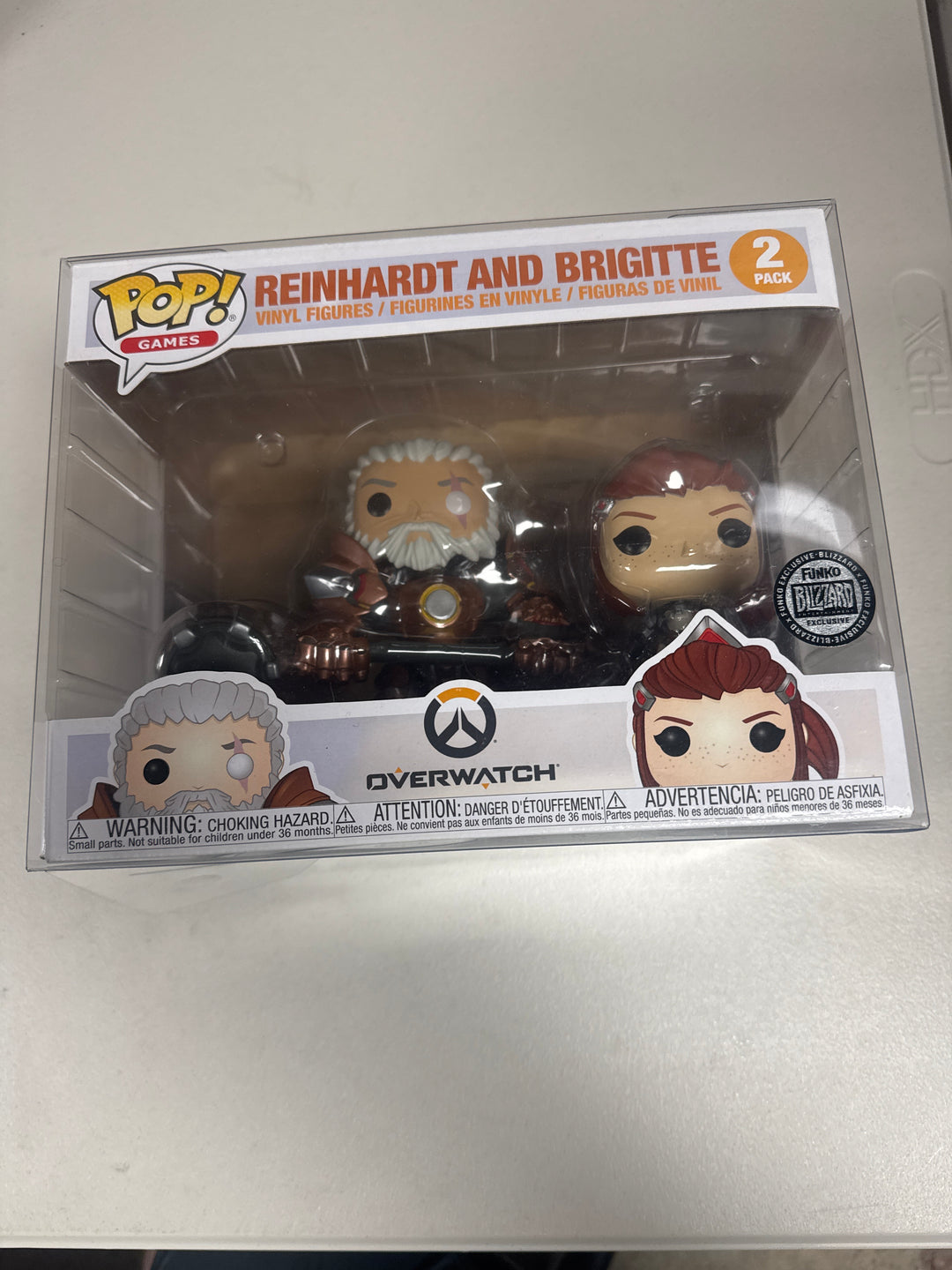 Funko Pop! Reinhardt and Brigitte 2 Pack Blizzard Overwatch  FP82126