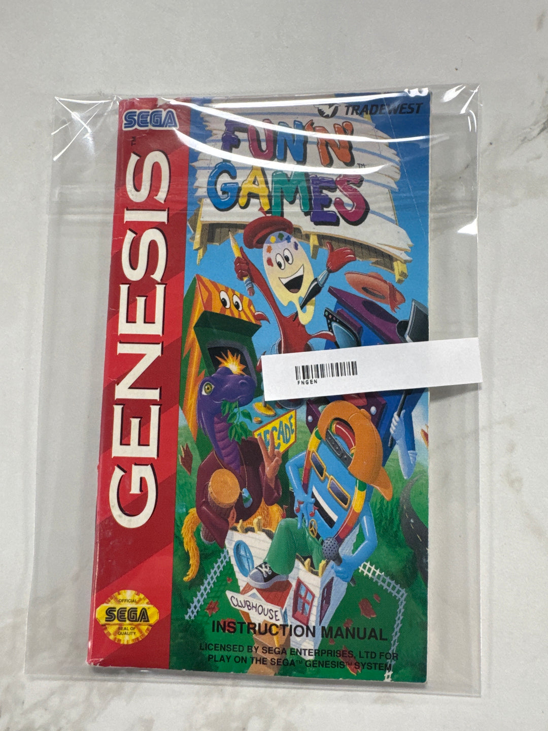 Fun 'N Games Sega Genesis Manual Only MO6826