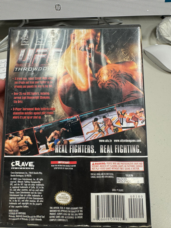 Case  ONLY (No Game) UFC: Throwdown (Nintendo GameCube, 2002)