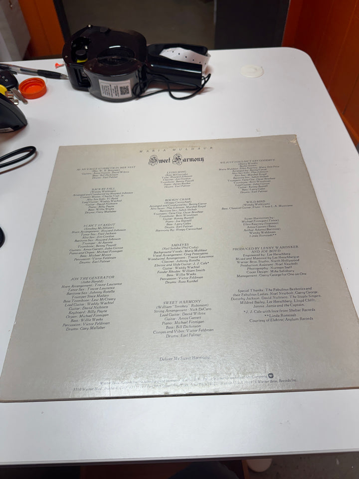 Maria Muldaur - Sweet Harmony (NM Condition) Vinyl Record   VR31726