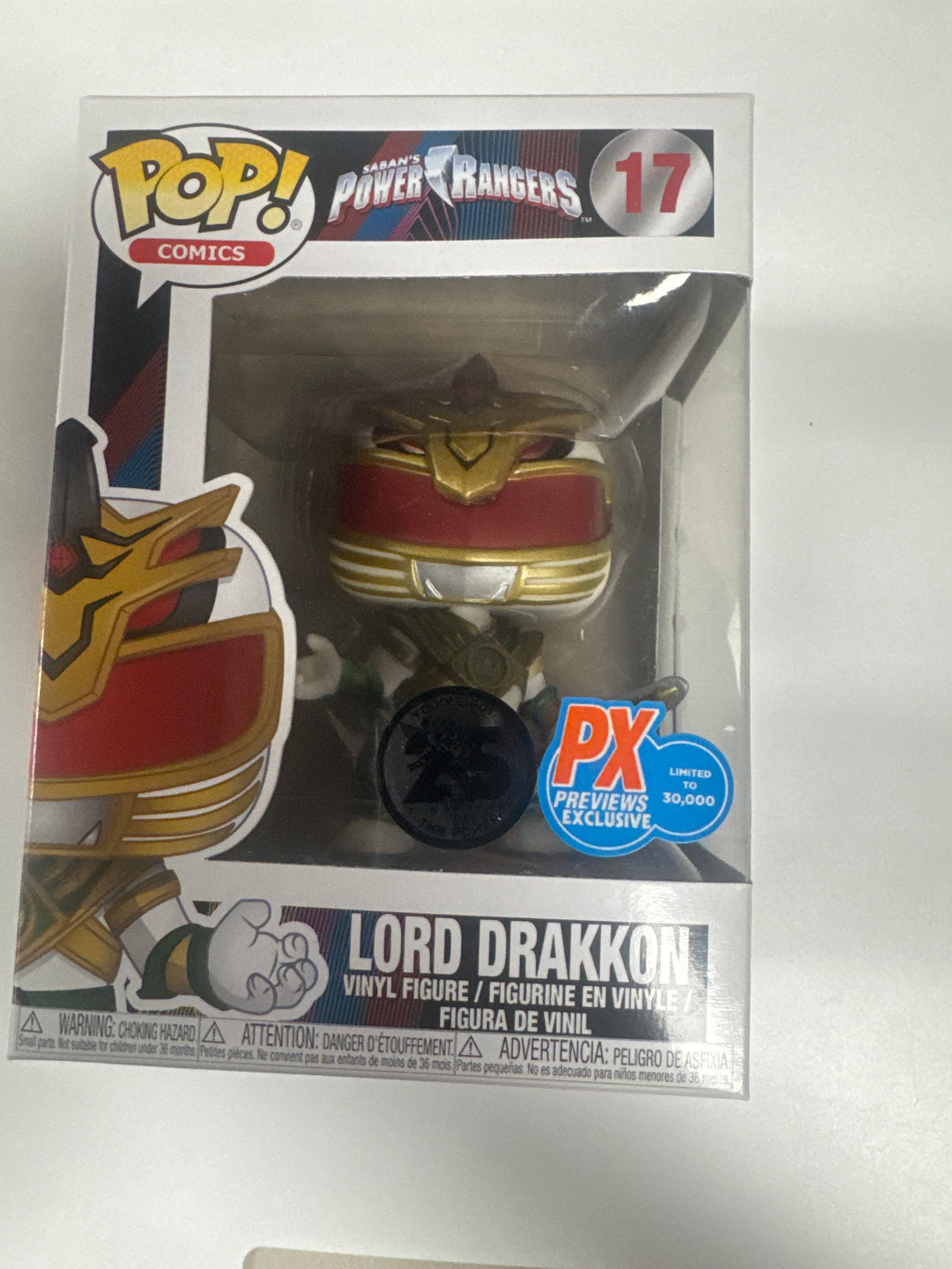 Funko Pop! Lord Drakkon #17 PX Previews Mighty Morphin Power Rangers FP81126