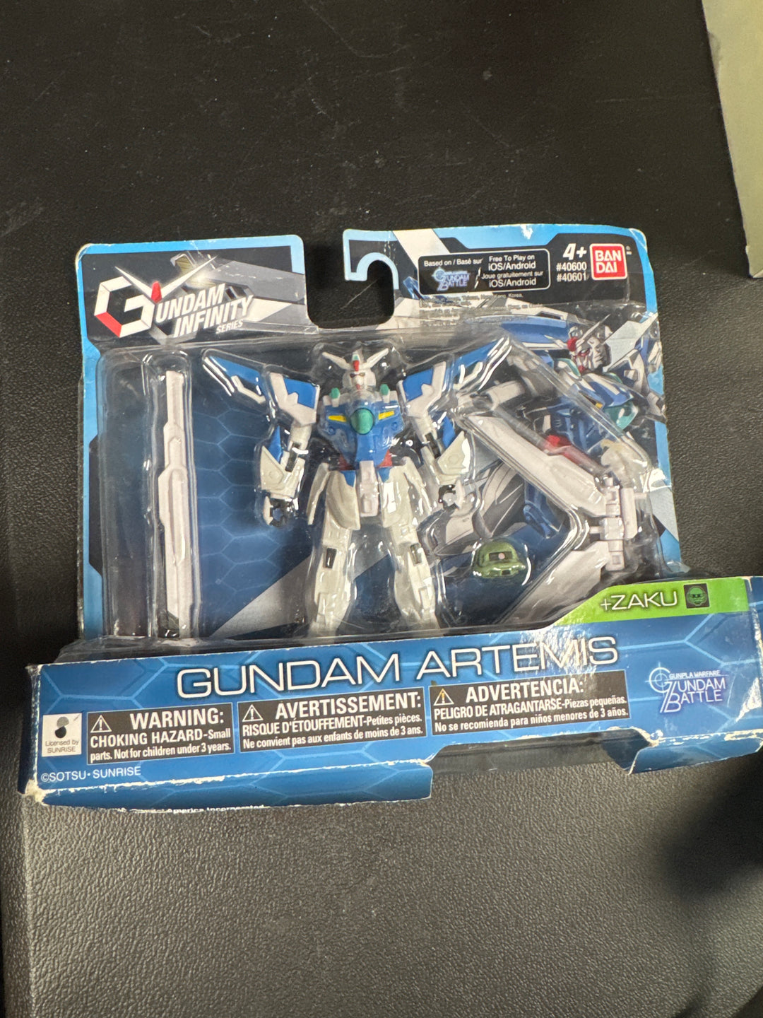 BanDai Gundam Infinity Series: GUNDAM ARTEMIS 4.5" Figure w/Accessories CRUSHED BOX NT61626
