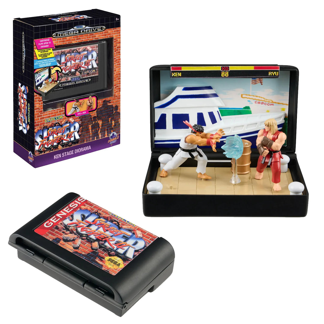 Console Heroes SEGA Super Street Fighter Ken's Stage Diorama NA2626