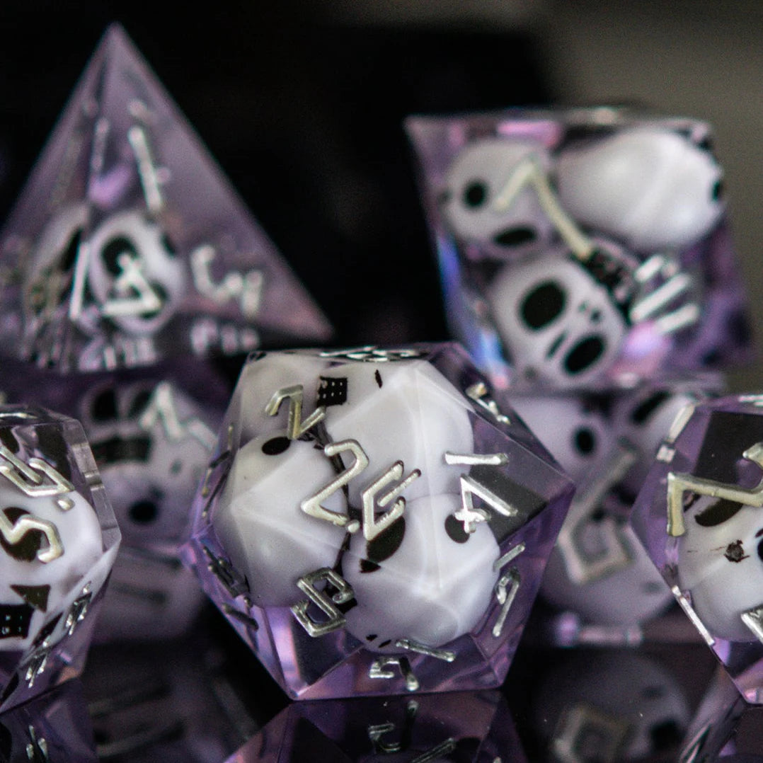Corpse Lavender Sharp-Edged Dice Set - Misty Mountain Gaming MM51926