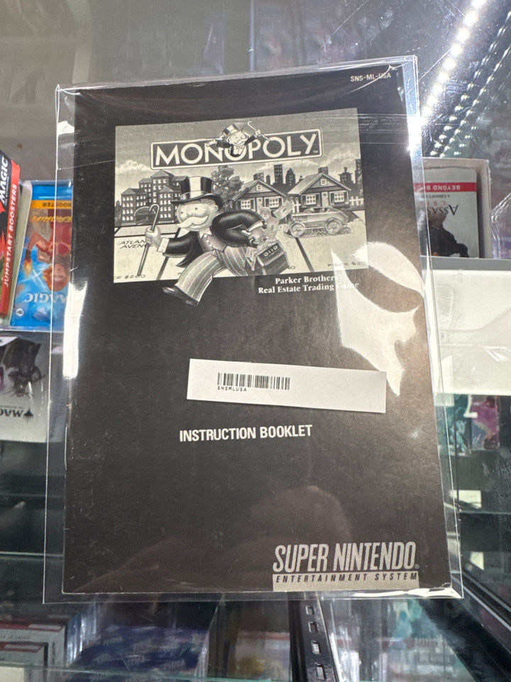 Monopoly Snes Manual Only MO6826