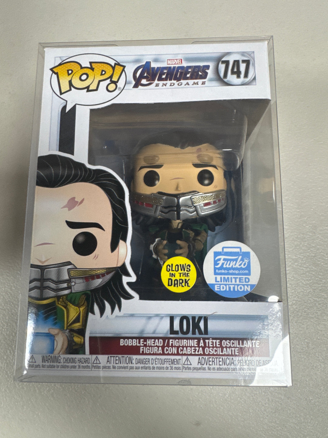 Funko Pop! Loki #747 GITD Limited Marvel Avengers Endgame   FP72826