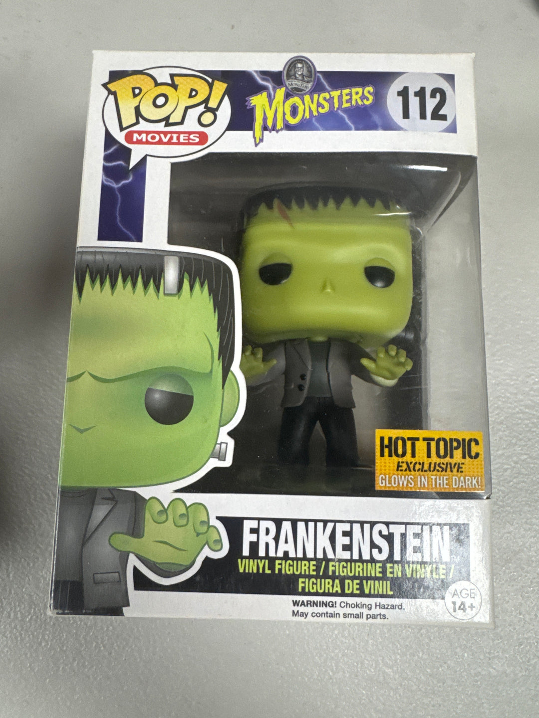 Funko Pop! Frankenstein #112 GITD Hot Topic Universal Monsters FP92826