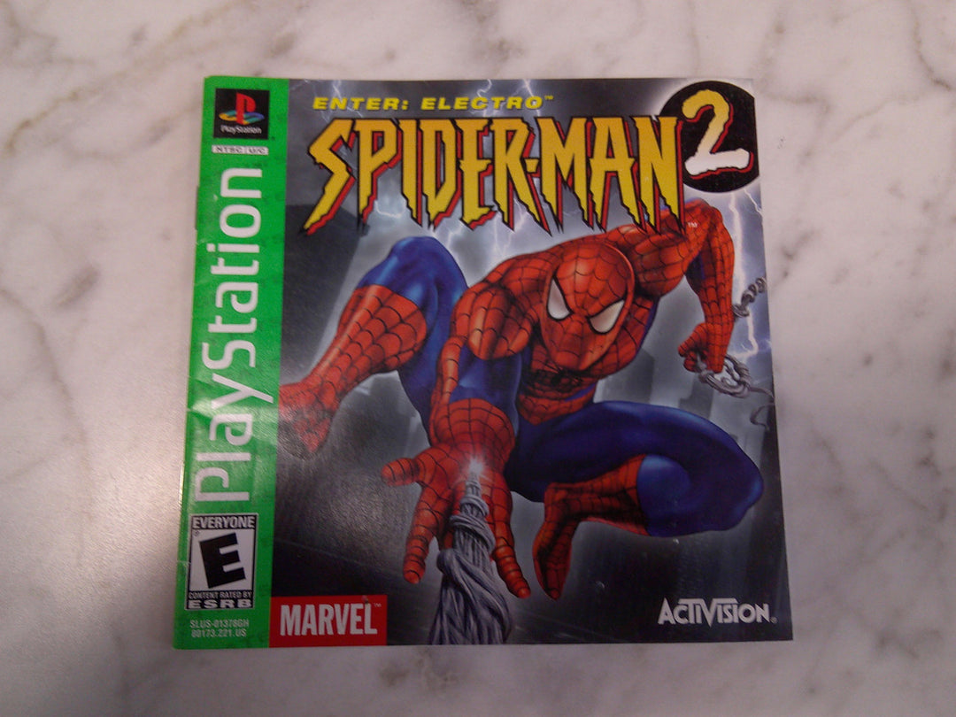 Spider Man 2 Enter Electro PS1 MANUAL ONLY