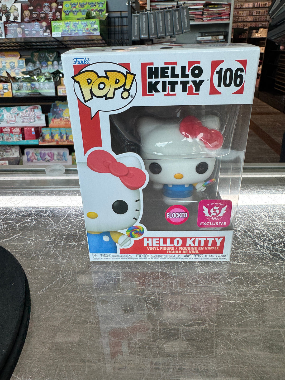Hello Kitty #106 Hello Kitty (With Lollipop - Flocked) It' Sugar - Funko Pop