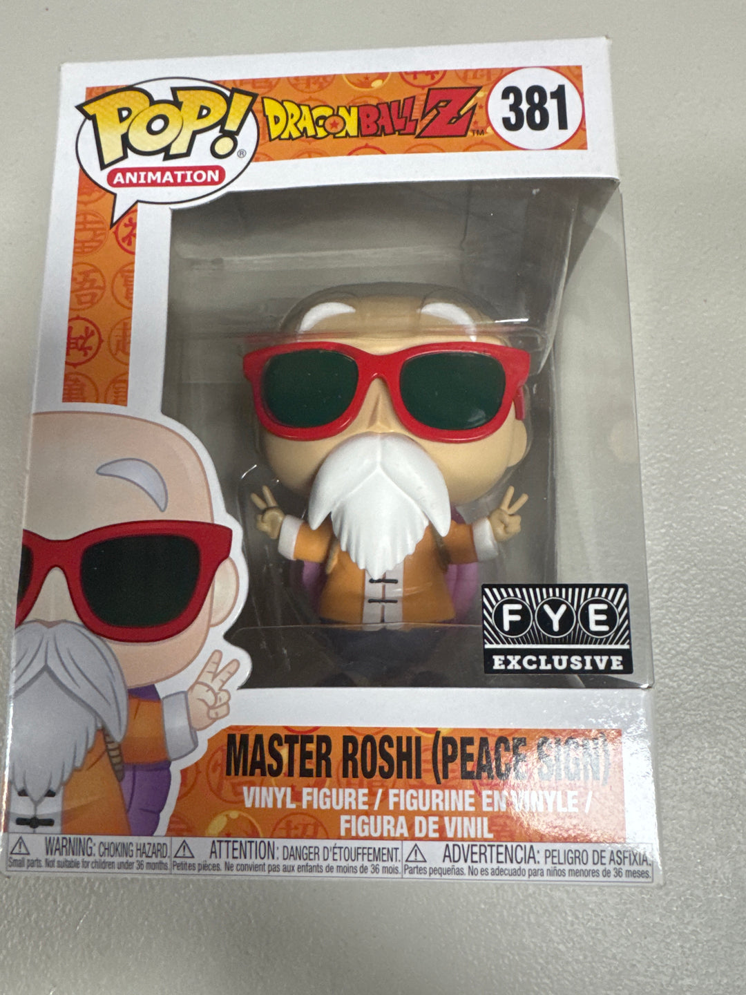 Funko Pop! Master Roshi (Peace Sign) #381 FYE Dragon Ball Z  FP8426