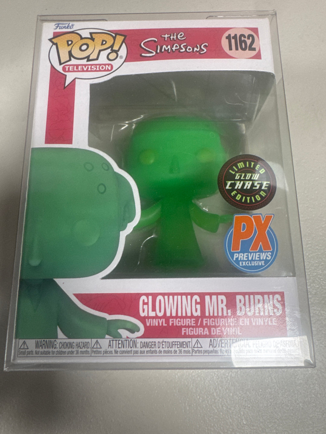 Funko Pop! Glowing Mr. Burns #1162 PX Previews Glow Chase The Simpsons FP10826