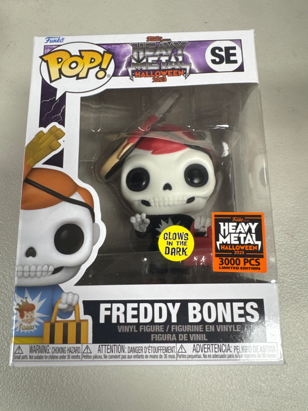 Funko Pop! Freddy Bones SE GITD (Limited to 3000) Heavy Metal Halloween 2023 FP10626