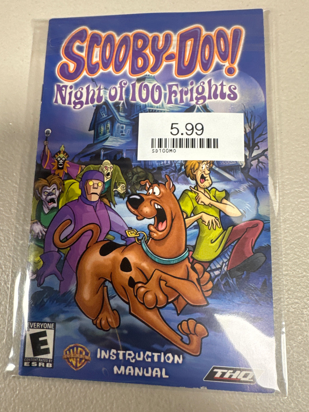 Scooby Doo Night of 100 Frights  - PS2 - Manual Only MO6526