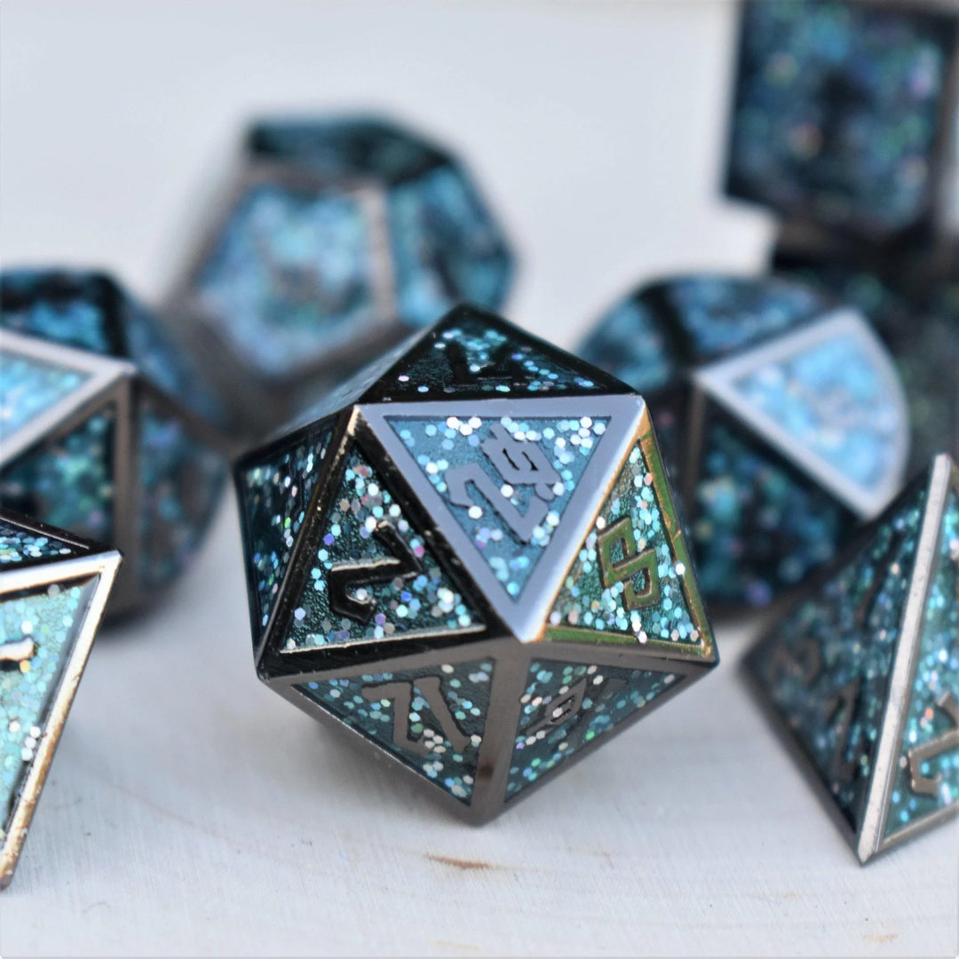 Elder Runes Midnight Dance Metal Dice Set - Misty Mountain Gaming MM51926