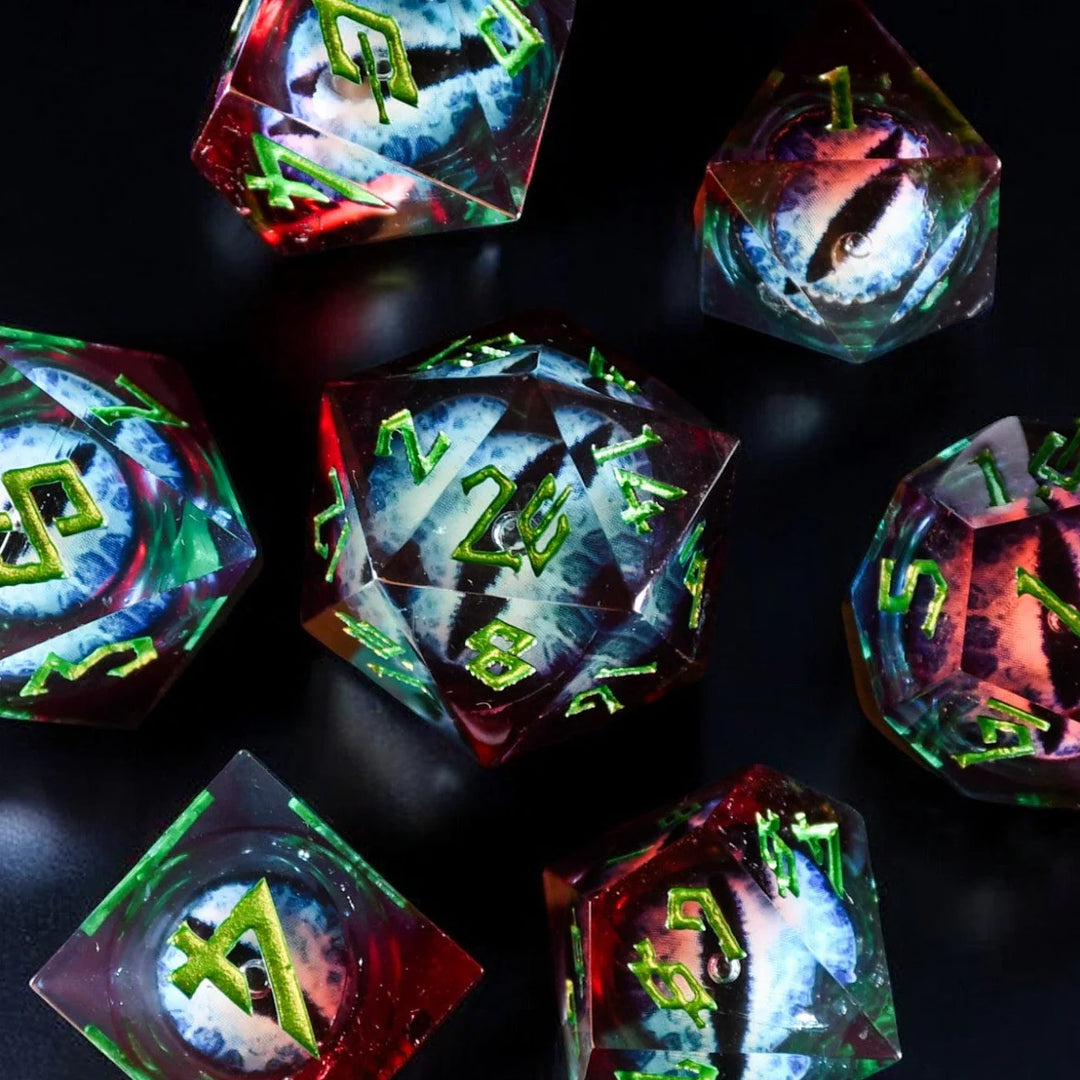 Elemental Dragon Liquid Core Dice Set - Misty Mountain Gaming MM51926