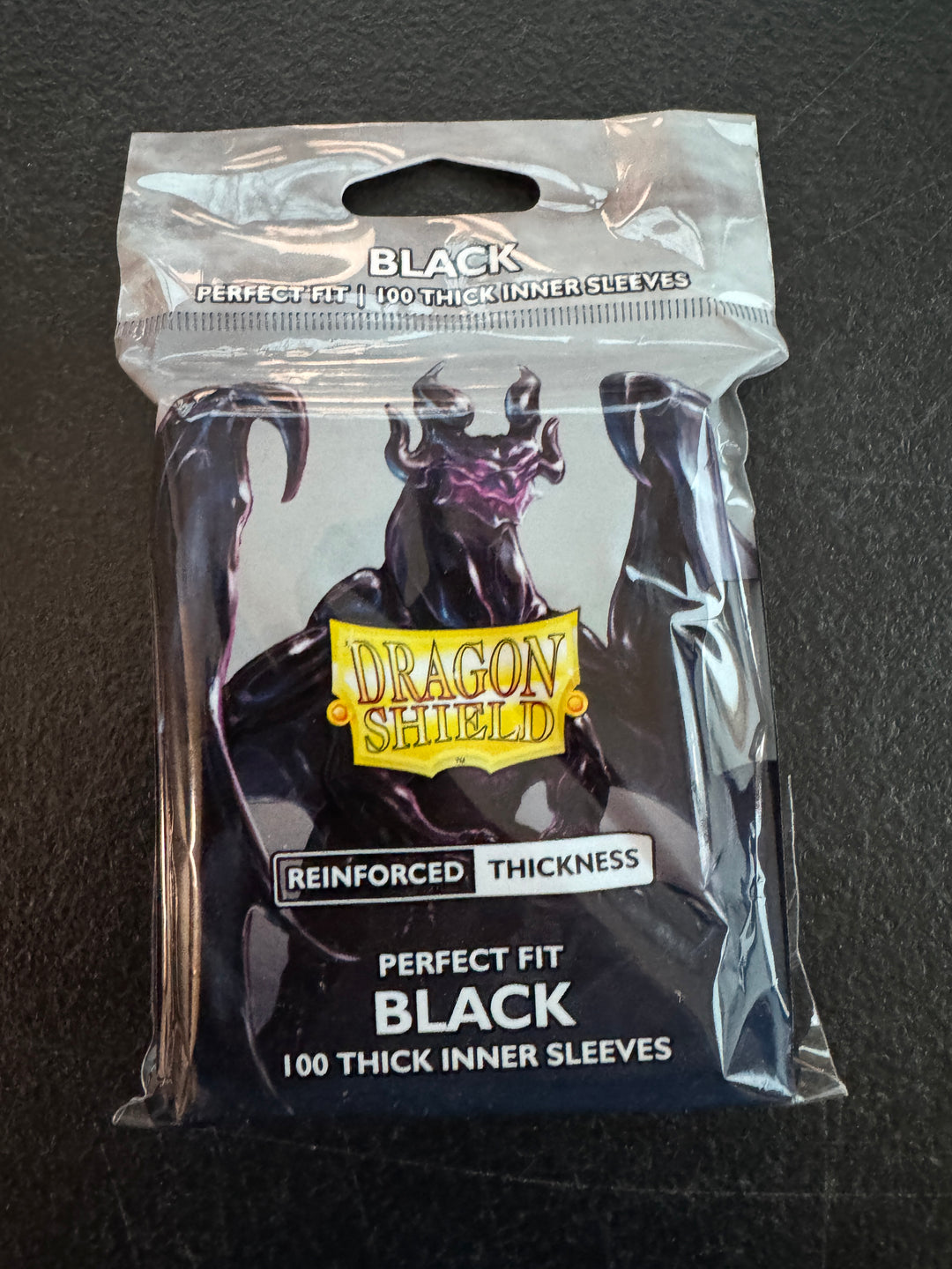 Dragon Shield Sleeves: Perfect Fit Standard- Thick Inner Sleeves - Black MD12325