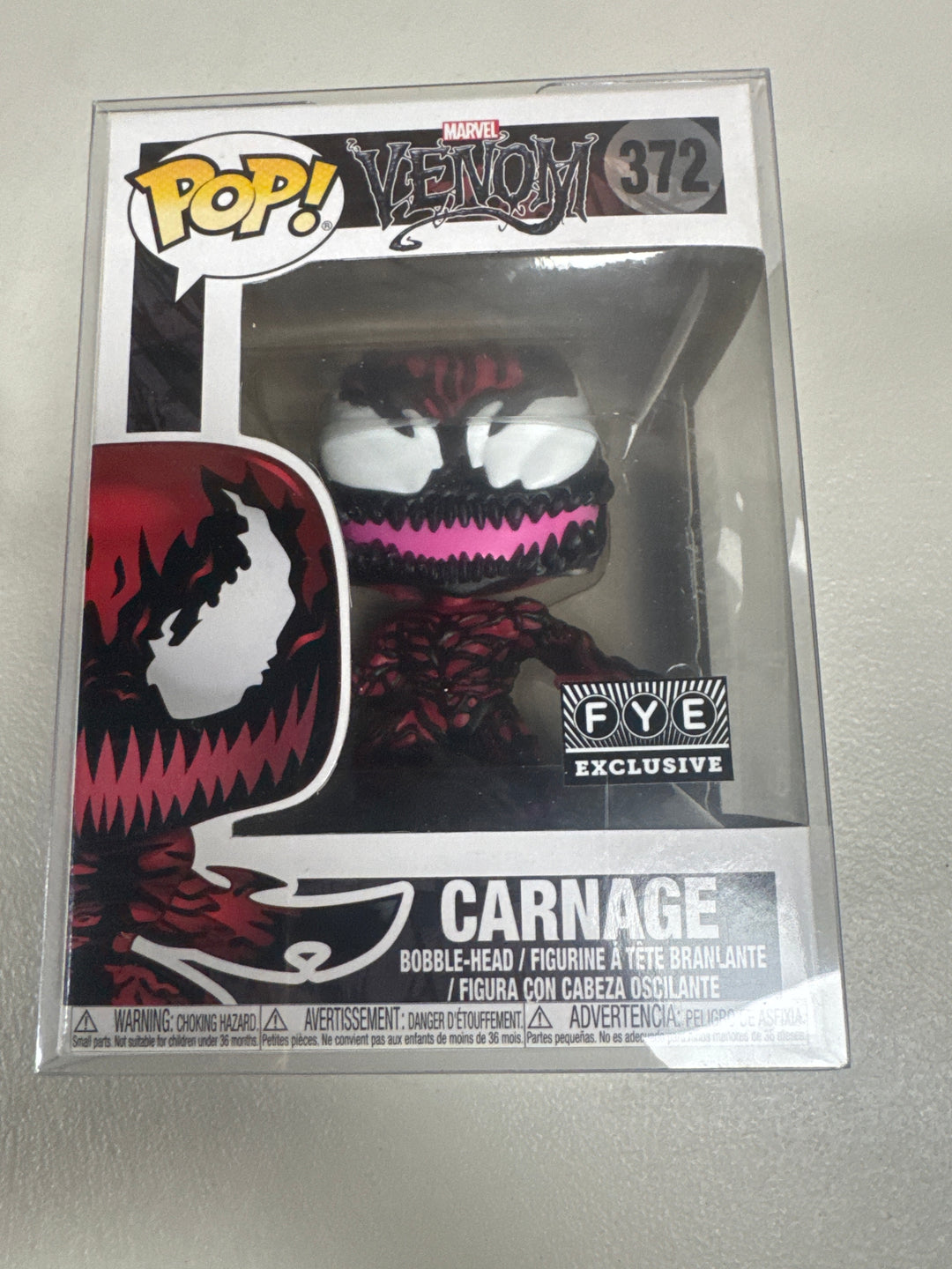 Funko Pop! Carnage #372 FYE #637 Marvel Venom FP72826