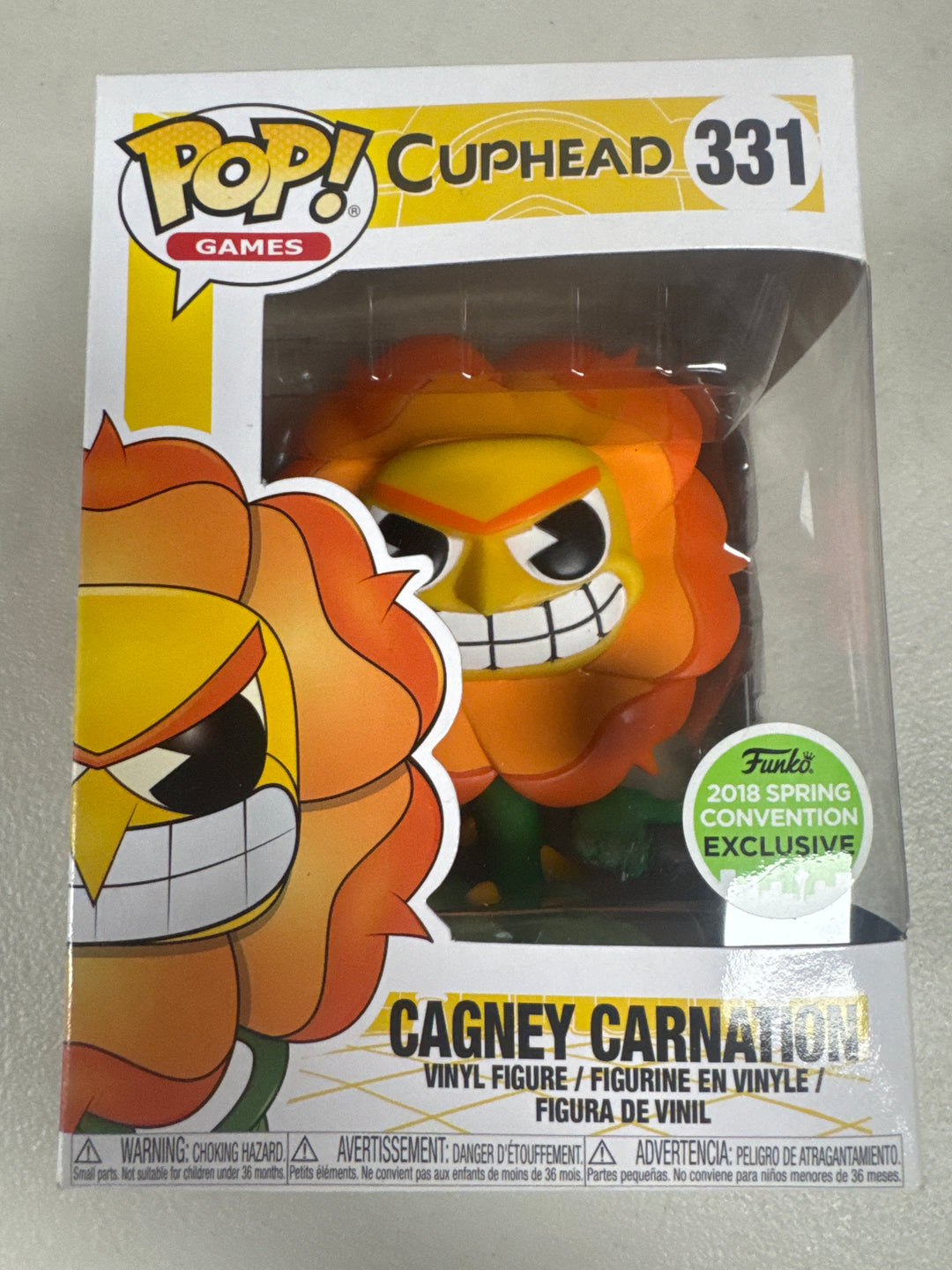 Funko Pop! Cagney Carnation #331 2018 Convention Cuphead FP101326