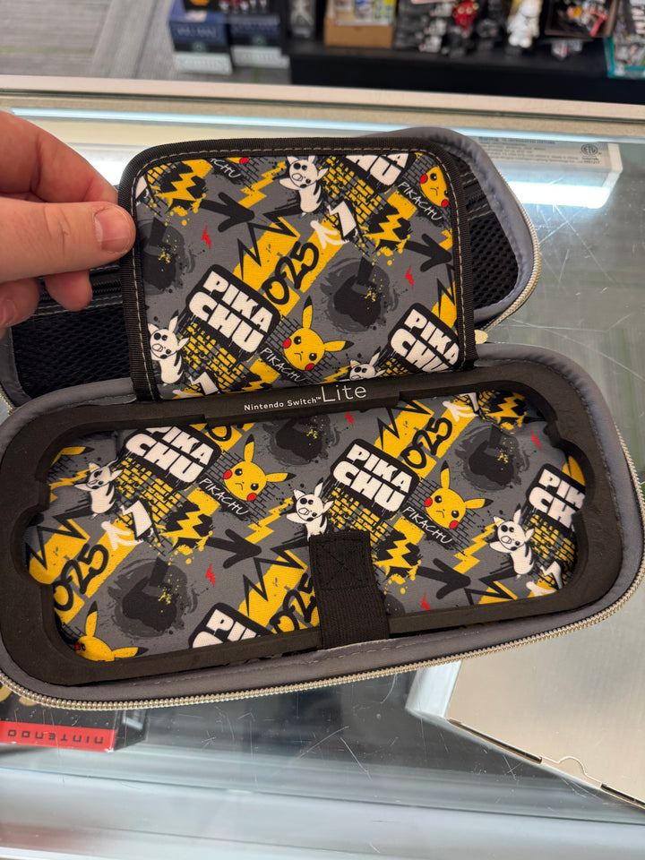 Pokemon Pikachu Black Nintendo Switch/ Lite Carrying Case Pre-Owned  31325