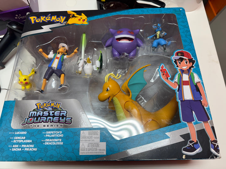 Jazwares Pokemon Master Journeys 5 Pck Figs- Pikachu, Dragonite, Lucario, Gengar NT11326