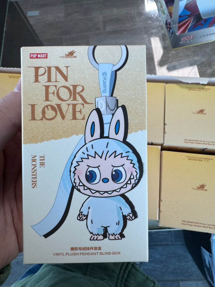 Popmart Labubu The Monsters:  Pin for Love Mini Plush Pendant (A-M) Blind Box